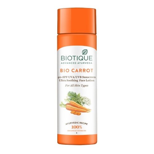 badger company детское солнцезащитное средство для лица spf 35 Biotique лосьон Bio Carrot Sunscreen SPF 40, 120 мл