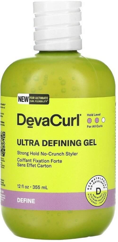 DevaCurl, Ultra Defining Gel, гель для укладки волос сильной фиксации, Strong Hold No-Crunch Styler, kgm, кгм, 355 мл