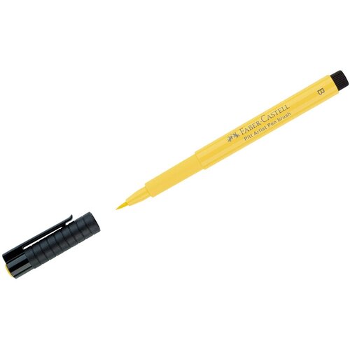 ручка капиллярная faber castell pitt artist pen brush цвет 114 нежно розовый пишущий узел кисть Комплект 10 шт, Ручка капиллярная Faber-Castell Pitt Artist Pen Brush цвет 108 темно-кадмиевая желтая, пишущий узел кисть