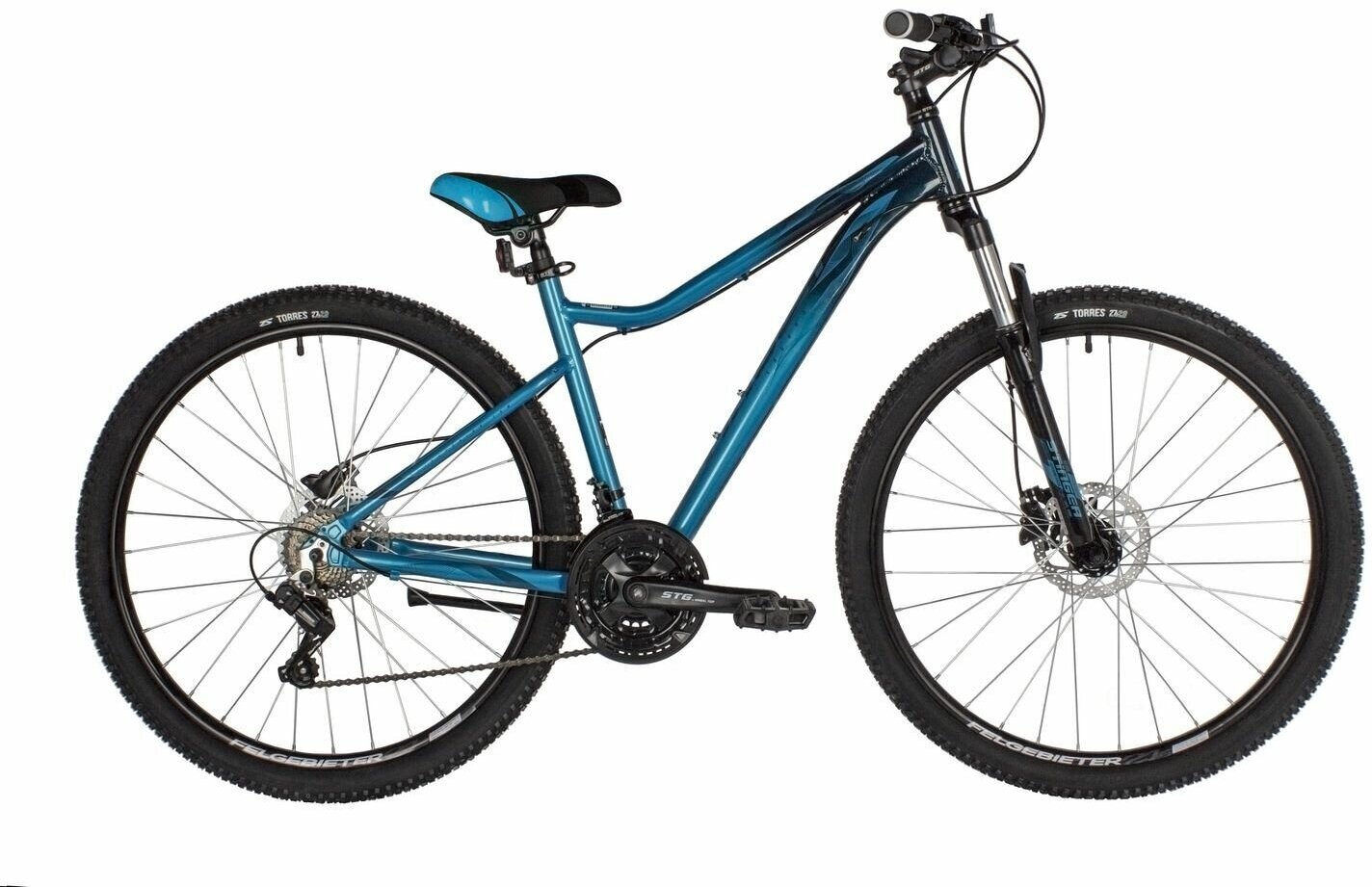 Горный (MTB) велосипед Stinger Laguna Pro 27 (2021) синий 19" (требует финальной сборки)
