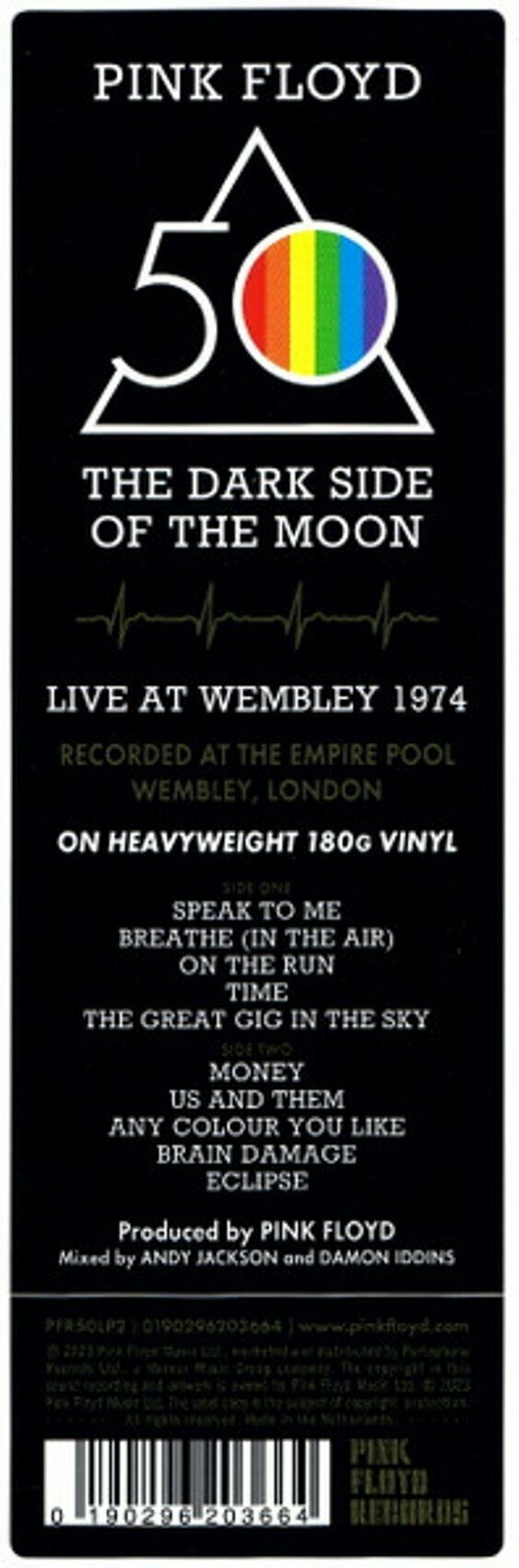 Виниловая Пластинка Pink Floyd, The Dark Side Of The Moon (Live At Wembley 1974) (0190296203664) Warner Music - фото №4