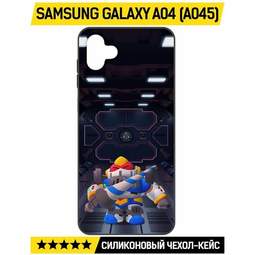 Чехол-накладка Krutoff Soft Case Brawl Stars - Паладин Вольт-Меха для Samsung Galaxy A04 (A045) черный чехол накладка krutoff soft case brawl stars ворон феникс для samsung galaxy a04 a045 черный