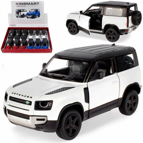 Металлическая машинка игрушка 1:36 Land Rover Defender (Ленд Ровер Дефендер) внедорожник, инерционная / Белый