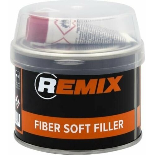 REMIX 2К полиэфирная шпатлевка со стекловолокном fiber soft filler 0,25 кг