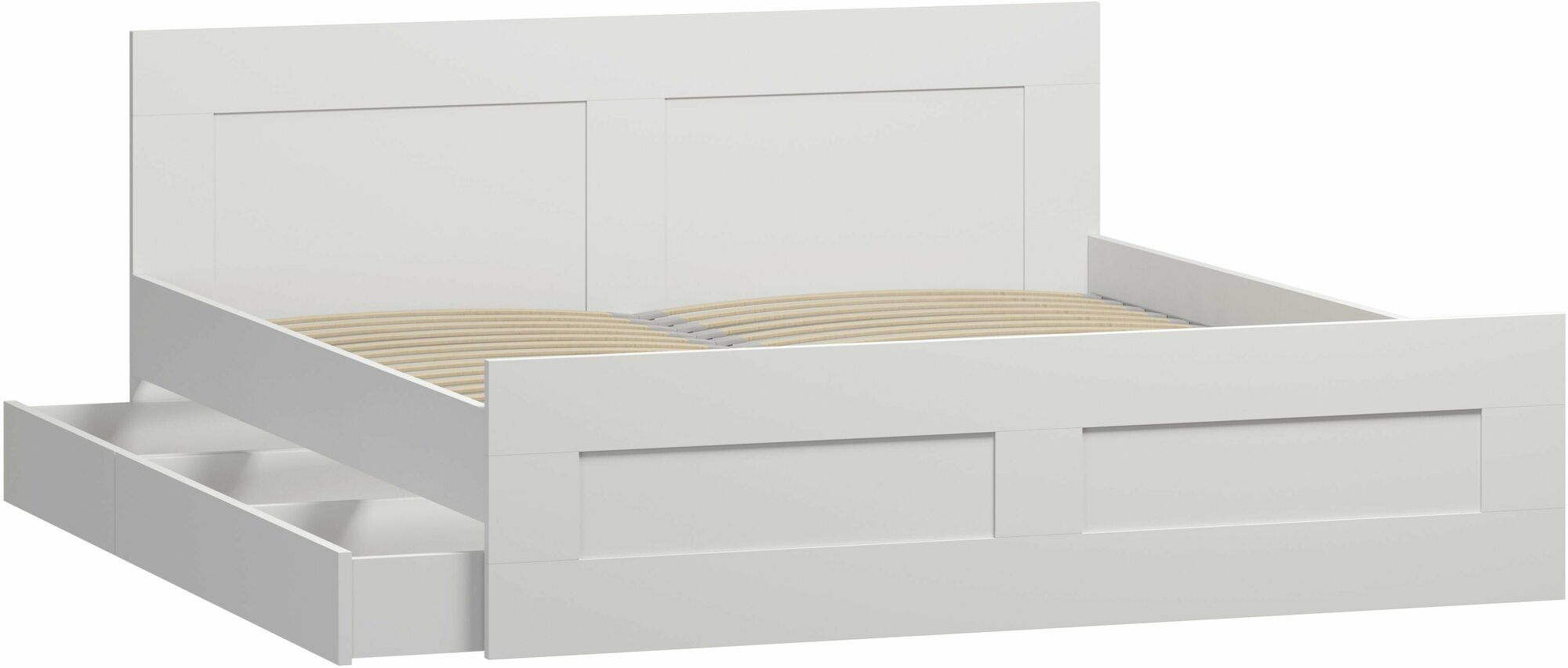 Кровать ГУД ЛАКК Сириус, двуспальная, 180х200 см, белая