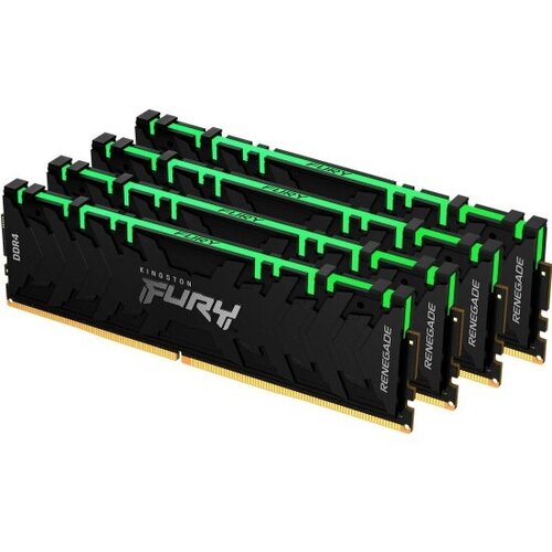 Оперативная память Kingston DDR4 64Gb (4x16Gb) 3200 MHz pc-25600 FURY Renegade RGB (KF432C16RB1AK4/64) оперативная память kingston fury beast rgb black ddr4 64gb 4x16gb 3200 mhz pc 25600 kf432c16bbak4 64