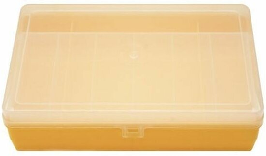 фото Органайзер рыболовный для хранения желтый "Wild frog" с микролифтом / бокс / коробка / приманок / принадлежностей