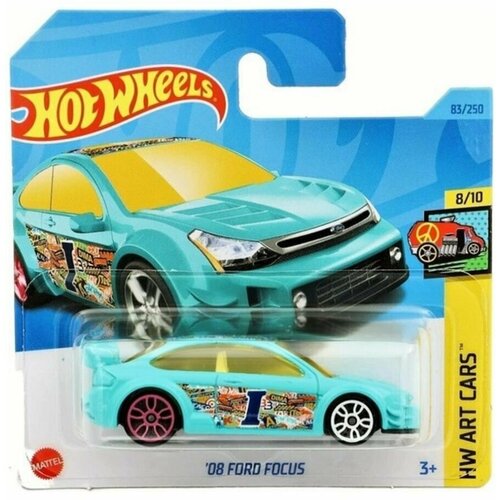 Машинка Hot Wheels коллекционная (оригинал) 08 FORD FOCUS бирюзовый HKH51 машинка hot wheels базовая коллекция в дисплее 08 ford focus