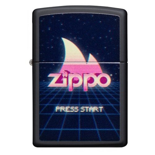 Zippo Classic зажигалка бензиновая Gaming Design Black Matte