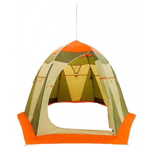 фото Палатка митек нельма 3 люкс бежевый/хаки/оранжевый