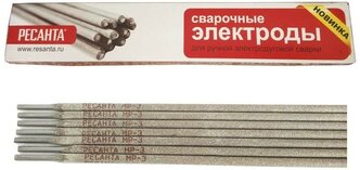 Электрод Ресанта МР-3, Э46, диаметр 3 мм, рутиловое покрытие, пачка 1 кг