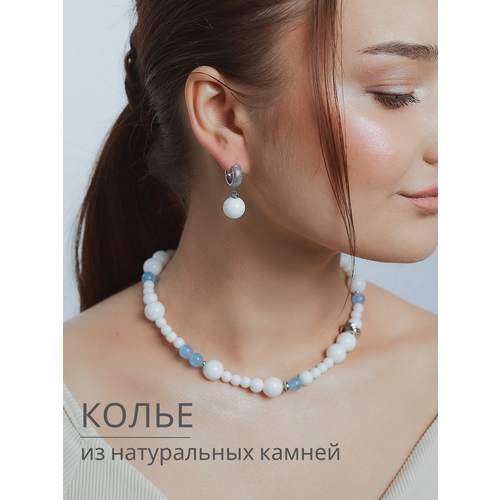 фото Колье белое из натуральных камней elena minakova jewelry design