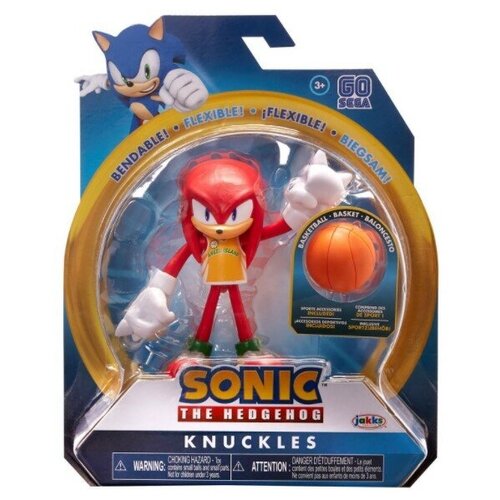 фото Подвижная фигурка наклз баскетболист (sonic the hedgehog basketball knuckles action figure) 10 см jakks pacific