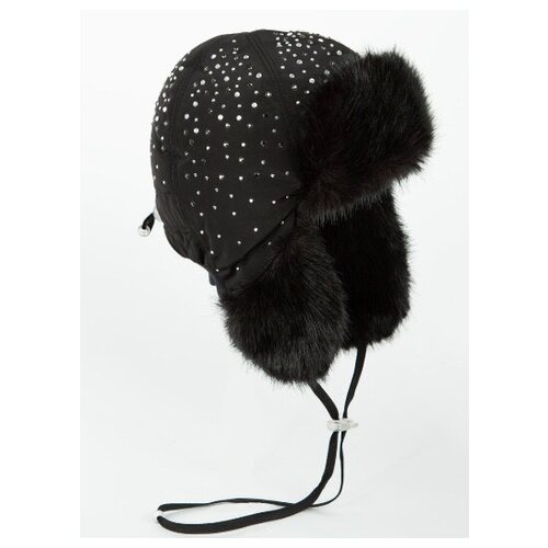 Шапка ушанка TuTu, размер 52-54, черный шапка ушанка tutu размер 52 54 серый