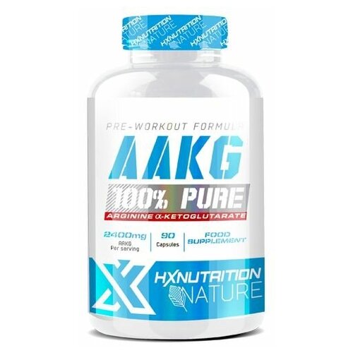 Аминокислотный предтренировочный комплекс HX Nutrition Nature аакг AAKG 100% Pure, 90 капсул