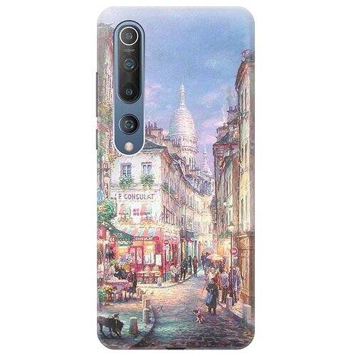 фото Re:pa чехол - накладка artcolor для xiaomi mi 10 с принтом "пейзаж монмартра"