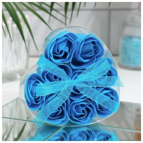 Мыльные розочки синие набор 9 шт 2299₽