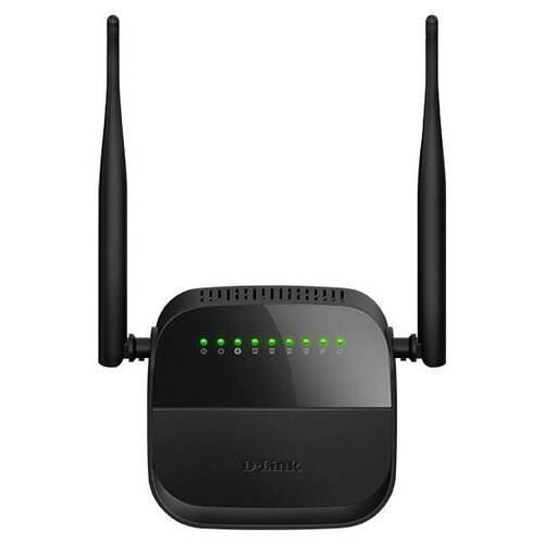 Роутер беспроводной D-Link DSL-2750U/R1A ADSL черный