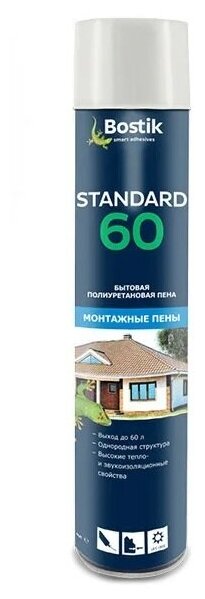 Bostik Standard 60 бытовая полиуретановая пена (750 мл)