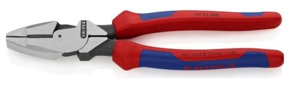 Пассатижи Knipex 0902240, Lineman's pliers, большой мощностичерненые, черного цвета 240 mm