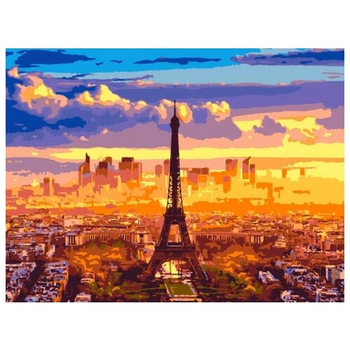 фото Набор для творчества lori раскраска по номерам вечерний париж 38*28.5 см