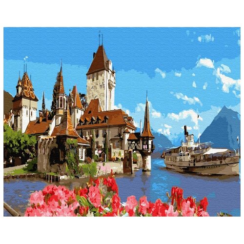 фото Картина по номерам вангогвомне, 40х50см - замок и яхта paintboy