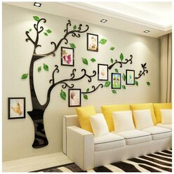Наклейки интерьерные с фоторамками "Семейное дерево", декор на стену, панно 150 х 210 см