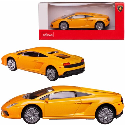 Машина металлическая 1:40 scale Lamborghini Gallardo LP560-4, цвет желтый машинка welly lamborghini gallardo lp560 4 желтый модель машины 1 38 с пружинным механизмом