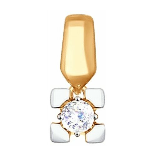 фото Подвеска diamant online, золото, 585 проба, кристаллы swarovski