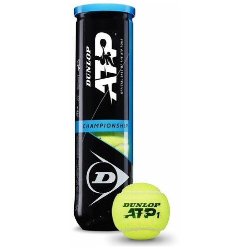 Мячи для большого тенниса DUNLOP ATP Championship (4шт) теннисные мячи dunlop atp x3