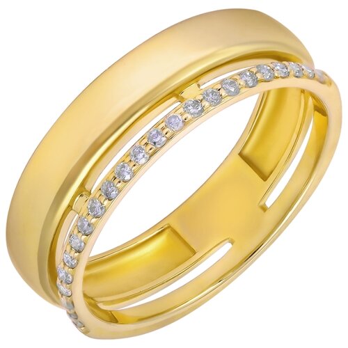 фото Jv кольцо из розового золота 585 пробы с бриллиантами n4847b-pinkdw-ko-pink, размер 17