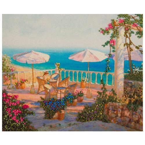 фото Набор для вышивания panna "живая картина. утро у моря", арт. жк-2102, 24х20 см