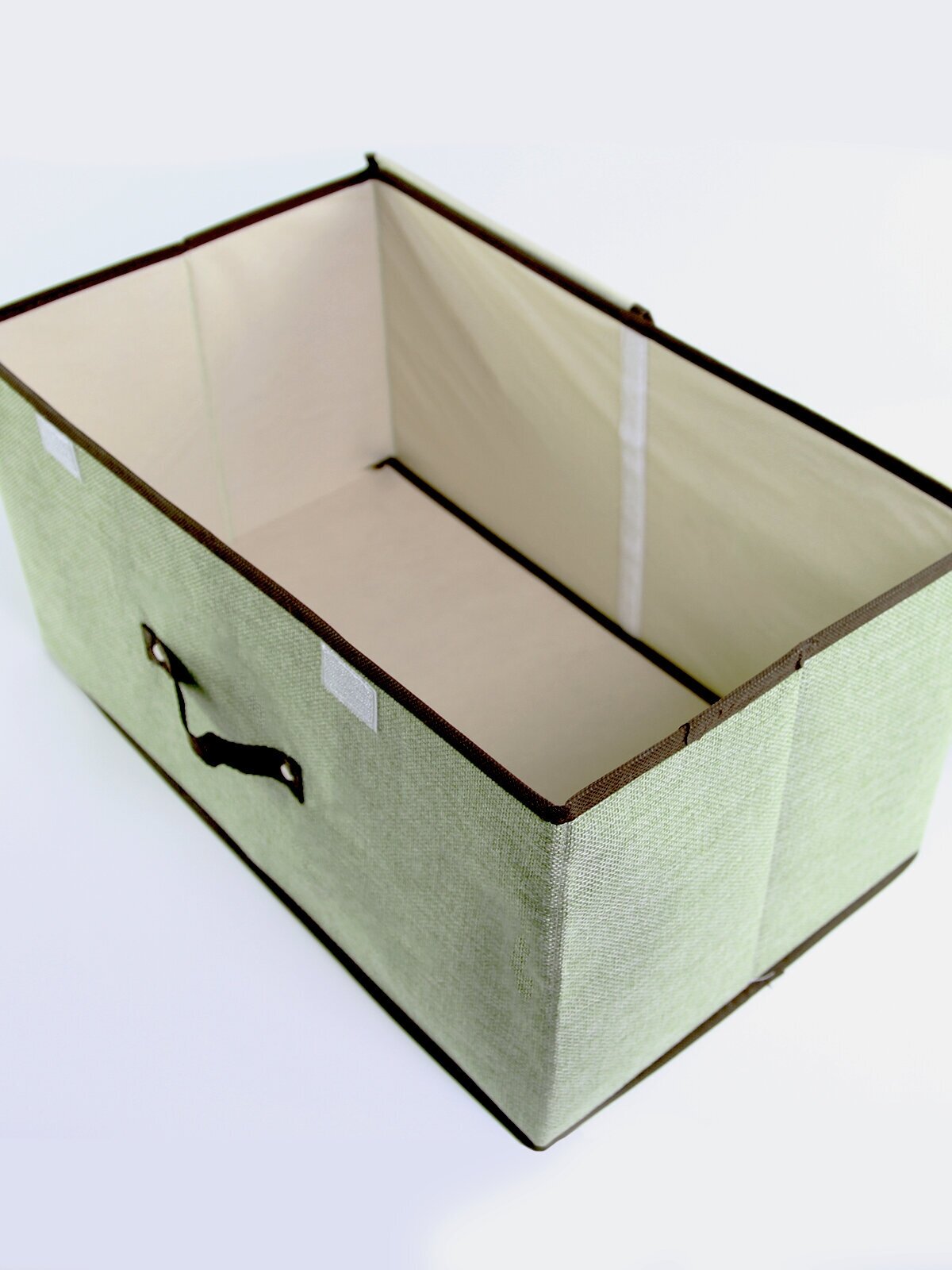 Короб для хранения вещей (49х28х24 см, зеленый) Hans&Helma ящик двухсекционный органайзер контейнер - фотография № 6