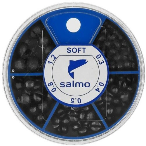 груз salmo soft мягкий 5 секций набор 2 60 г 2 5 Грузила Salmo дробь soft, набор №1, 5 секций, 0.3-1.2 г, 60 г