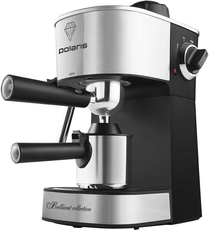 Кофеварка эспрессо Polaris PCM4011 (Давление 4 бар, мощность 800Вт, капучинатор)