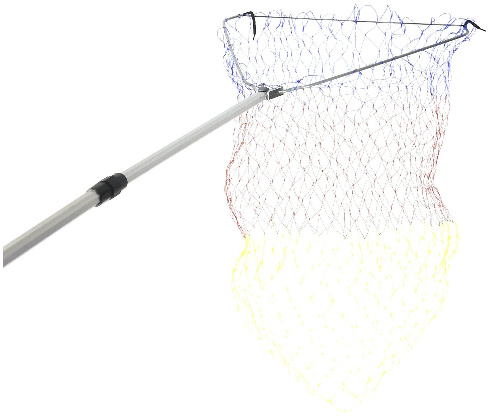 Подсак рыболовный треугольный BUSHIDO 2.0 метра (цветная леска) голова 50см, подсачек для рыбалки