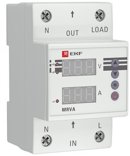 EKF PROxima Реле напряжения и тока с дисплеем MRVA 63A