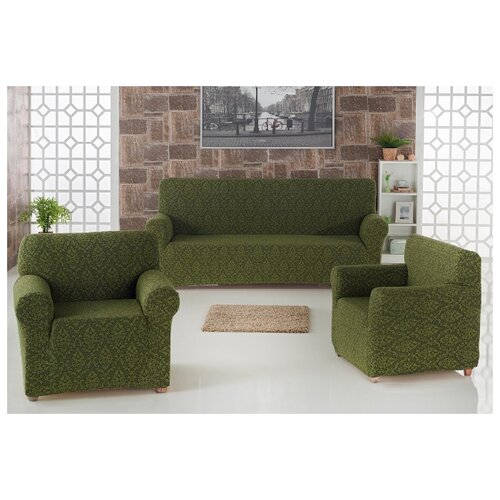 фото Karna чехол для мебели milano цвет: зеленый (одноместный,трехместный)