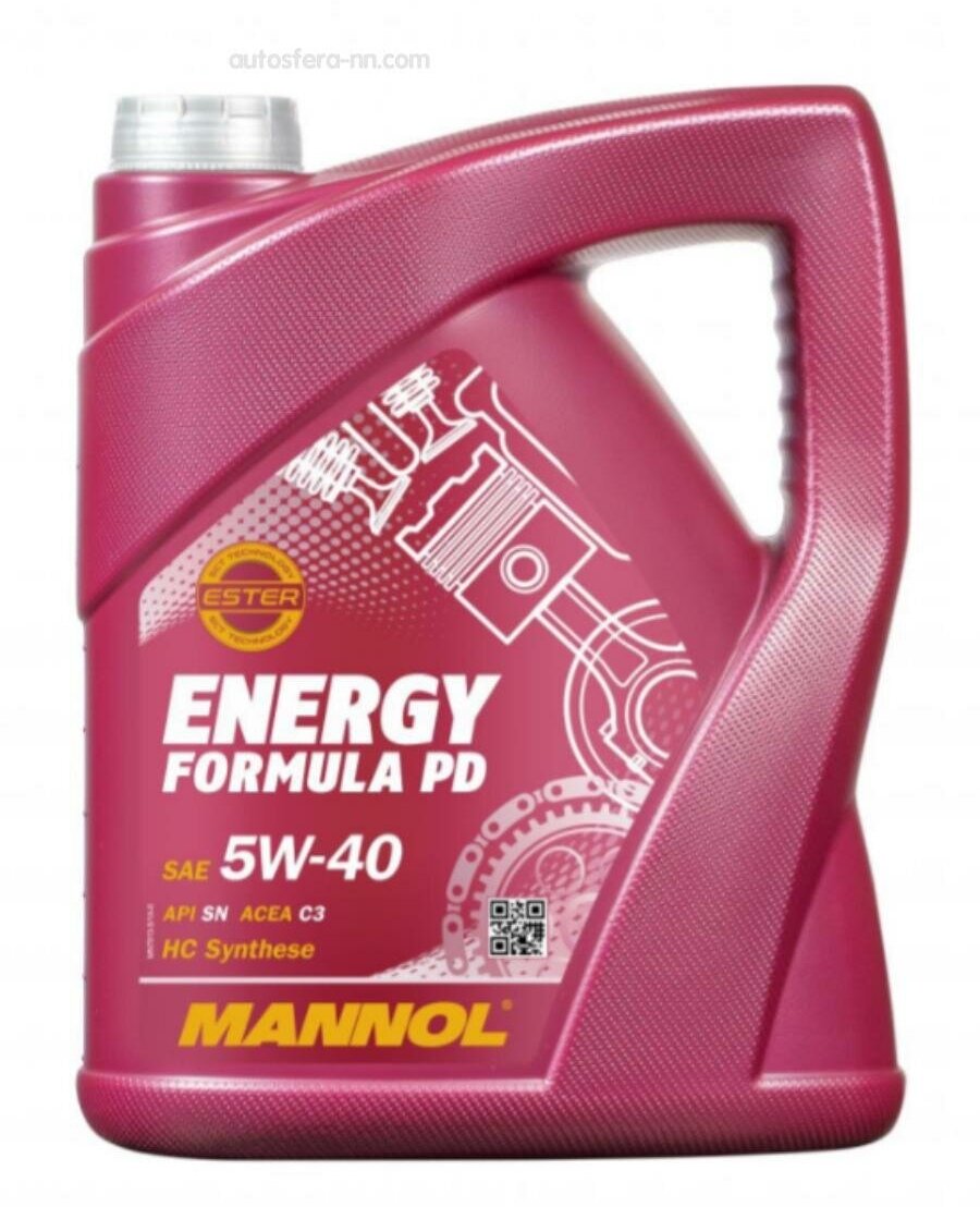 MANNOL 7913-5 Mannol Energy Formula Pd 5W40 5Л. Cинтетическое Моторное Масло 5W-40 Sn/Cf 5Л.