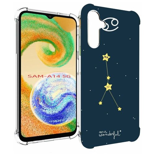 Чехол MyPads знак-зодиака-рак-3 для Samsung Galaxy A14 4G/ 5G задняя-панель-накладка-бампер чехол mypads kia киа 3 для samsung galaxy a14 4g 5g задняя панель накладка бампер