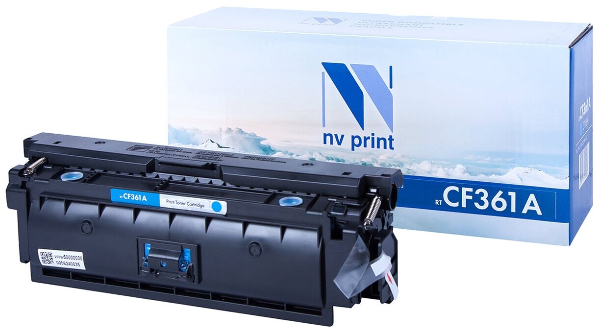 Лазерный картридж NV Print NV-CF361AC для HP LaserJet Color M552dn, M553dn, M553n, M553x, M577dn, M577f (совместимый, голубой, 5000 стр.)