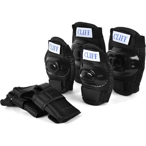 комплект защиты для катания на роликах yd 0093 синий р l Комплект защиты для катания на роликах YD-0024, черный, р. S