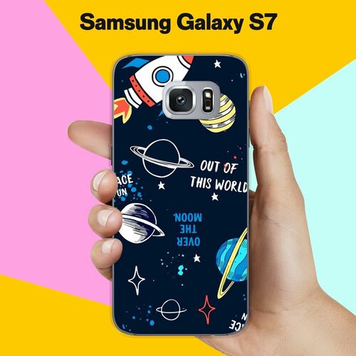 Силиконовый чехол на Samsung Galaxy S7 Астронавт 12 / для Самсунг Галакси С7 пластиковый чехол обнулись желтый на samsung galaxy s7 самсунг галакси с 7