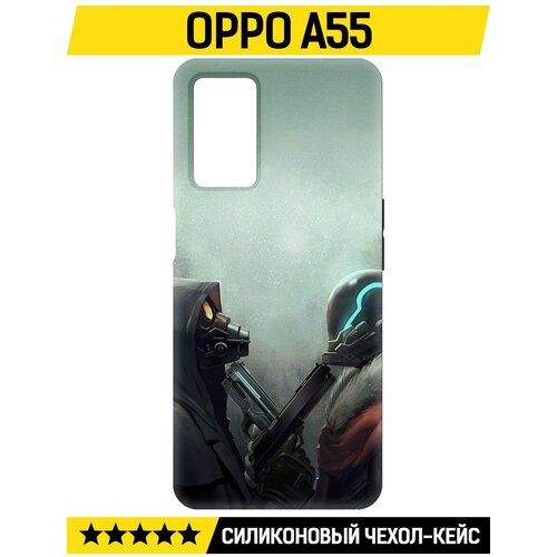 Чехол-накладка Krutoff Soft Case Cтандофф 2 (Standoff 2) - Противостояние для Oppo A55 черный