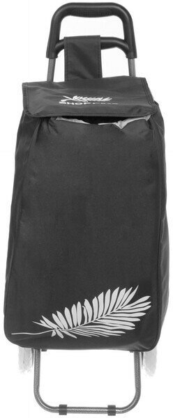 Тележка хозяйственная с сумкой (93*30*34см, колеса 16см,грузоподъемность до 30 кг) Shopping черная - фотография № 3