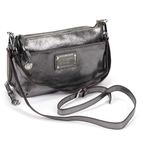 фото Женская кожаная сумка d-3726-1 сильвер decoratta