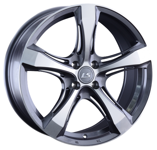 Диски LS Wheels 1053 8,0x18 4x100 D60.1 ET40 цвет GMF (темно-серый,полировка)