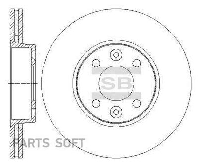 Диск тормозной, передний SANGSIN BRAKE SD3067 | цена за 1 шт