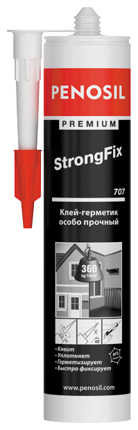 Клей-герметик монтажный сверхпрочный гибридный Penosil Premium StrongFix 707, 290 мл, белый