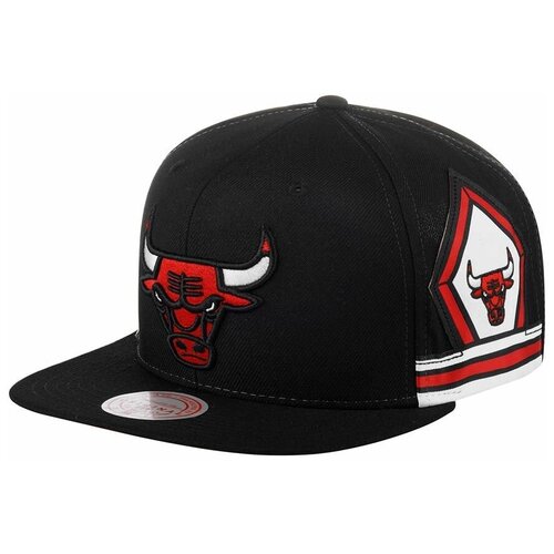 фото Бейсболка с прямым козырьком mitchell ness 6hssld21011-cbublck chicago bulls nba, размер one mitchell & ness